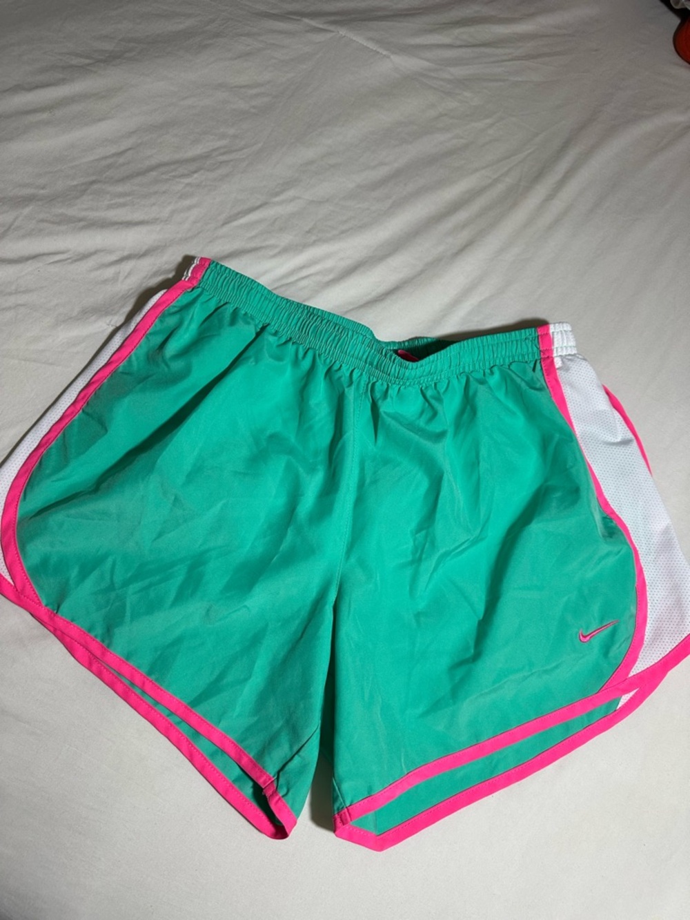Nike Women's Watermelon Green & Pink Running Shorts Size Fits Like A S/M